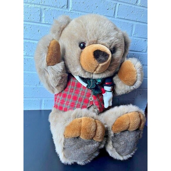 RARE JC Penny Holiday Collection Brown Bear Co Christmas Plush Papa Bear 29" - Picture 3 of 16